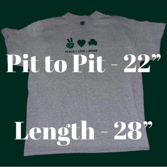 Shirt ST Patrick’s Day Graphic Peace Love Irish T-Shirt Tee Short Sleeve Size XL - Picture 6 of 16